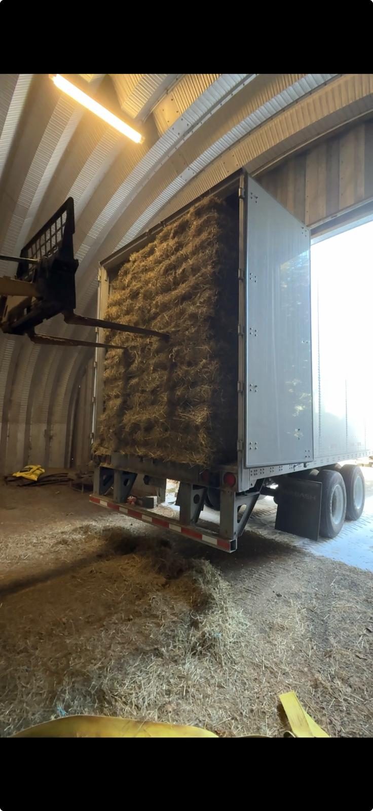 Hay bales and agricultural freight