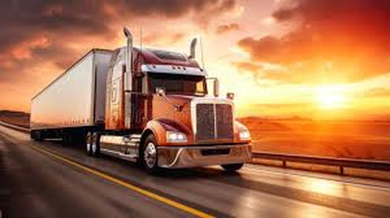 Murphy Freight LLC semi-truck on American interstate highway