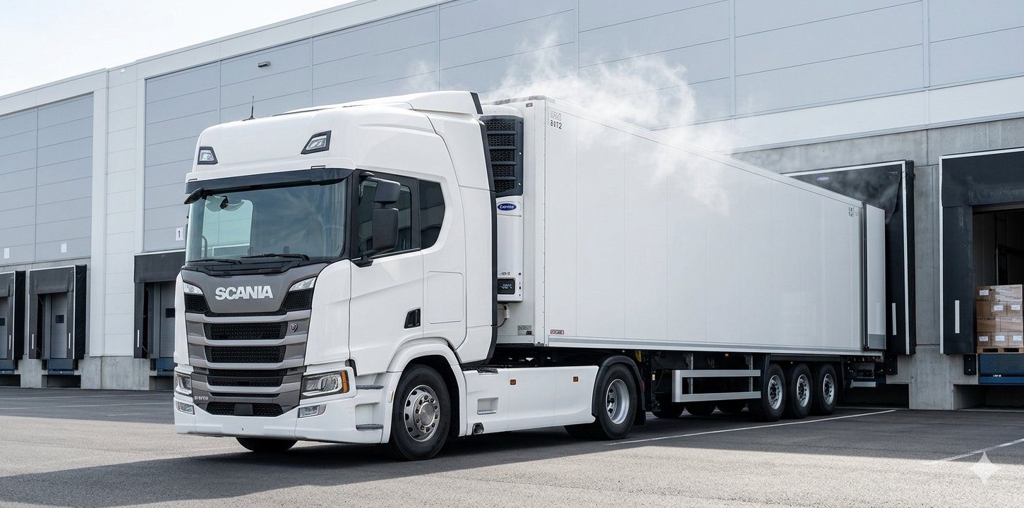 Refrigerated reefer trailer for temperature-controlled freight